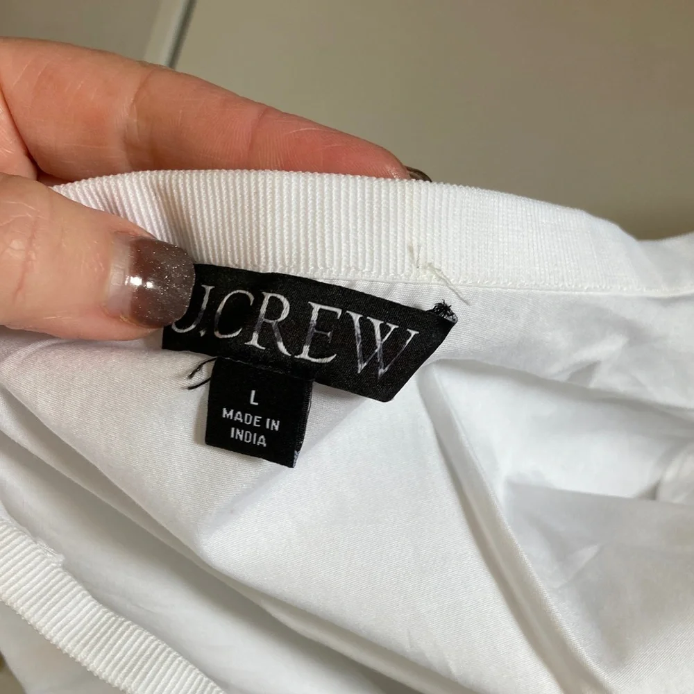 J. Crew Circle skirt with mirror embellishments White Large - Picture 6 of 7